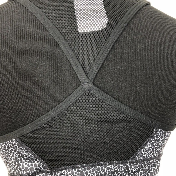 Nike Tank Top Black White Leopard Mesh Racer - Picture 3 of 6